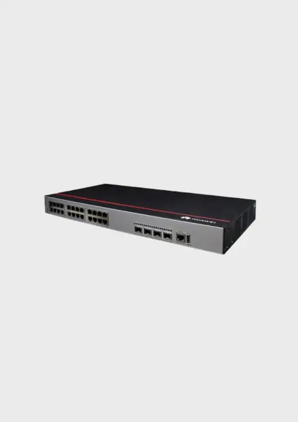 Изображение Коммутатор S5735-L24ST4XE-A-V2 (24*GE SFP ports, 8 of which are dual-purpose 10/100/1000 or SFP, 4*10GE SFP+ ports, 2*12GE stack ports, built-in AC power, front access)